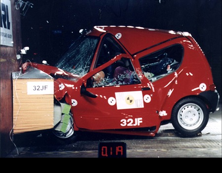 Краш тест Fiat Seicento (2000)